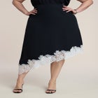 Asym Lace-Trimmed Midi Skirt image number null