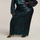 Sequin Column Maxi Skirt image number null