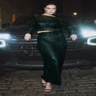 Sequin Column Maxi Skirt image number null