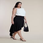 Asym Hem Jersey Skirt image number null
