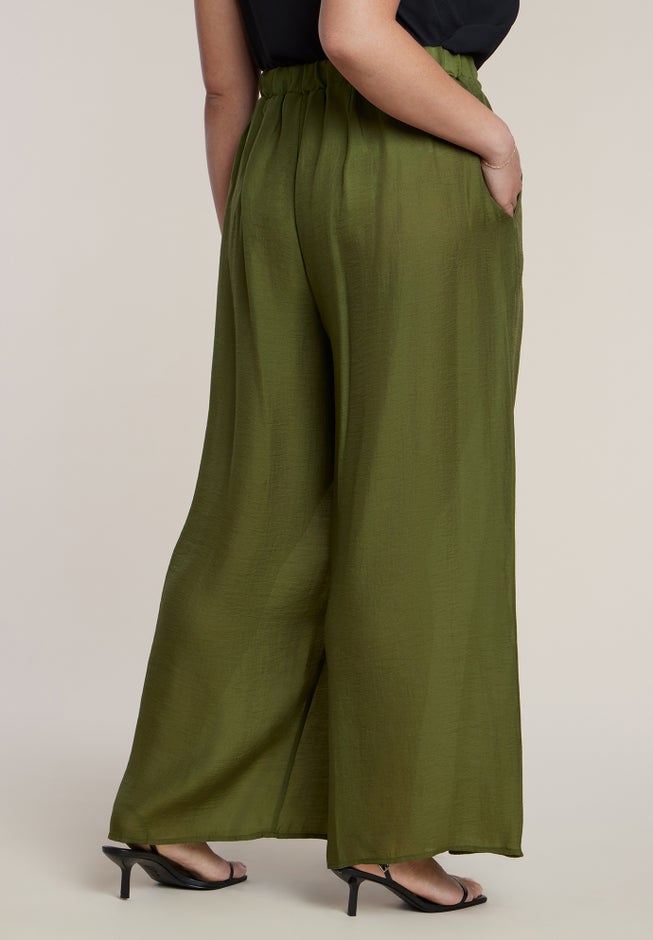 Sheer Lightweight Wide Leg Pant image number 2