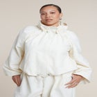 Cotton-Blend Drawcord Bomber Jacket image number null