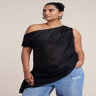Off The Shoulder Sheer Top image number null