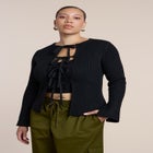 Tie Front Cardigan image number null