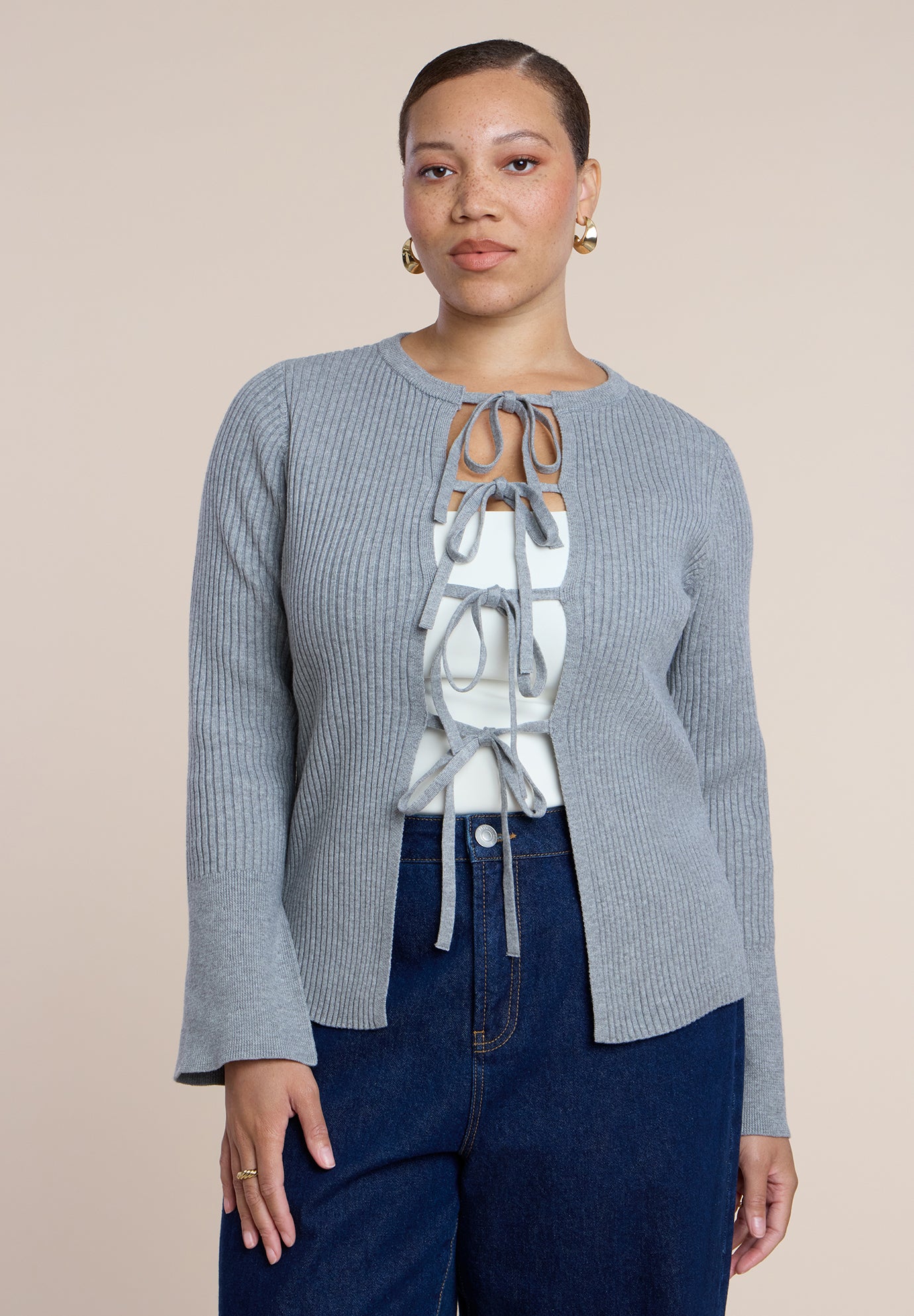 Tie Front Cardigan image number 0