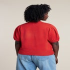 Puff Sleeve Cropped Cardigan image number 1