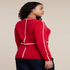 Contrast Line Detail Turtleneck Sweater image number null