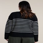 Striped Crewneck Cardigan image number null