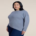 Off The Shoulder Sweater With Side Slit image number null