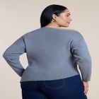Off The Shoulder Sweater With Side Slit image number null
