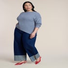 Off The Shoulder Sweater With Side Slit image number null