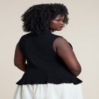 Mockneck Peplum Sweater image number null