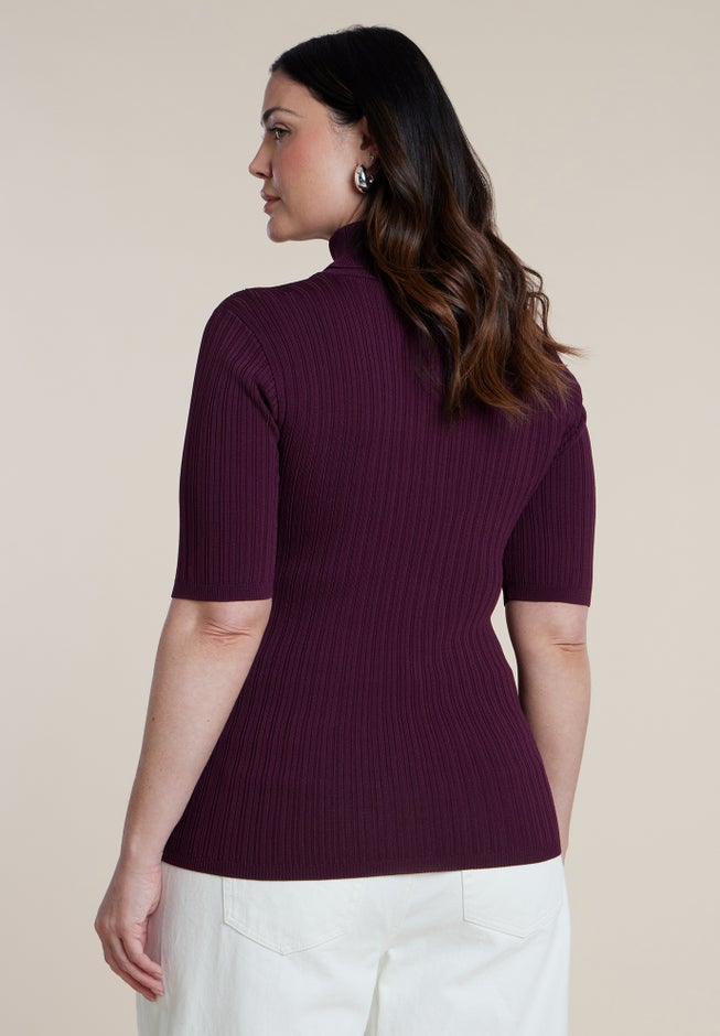 Ribbed Turtleneck Sweater image number 1