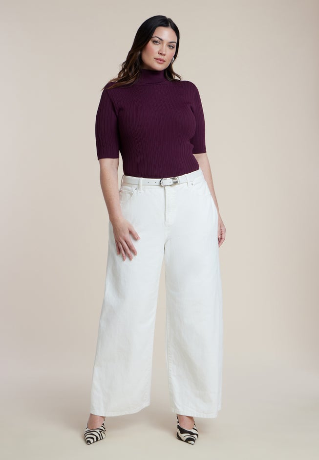 Ribbed Turtleneck Sweater image number 2