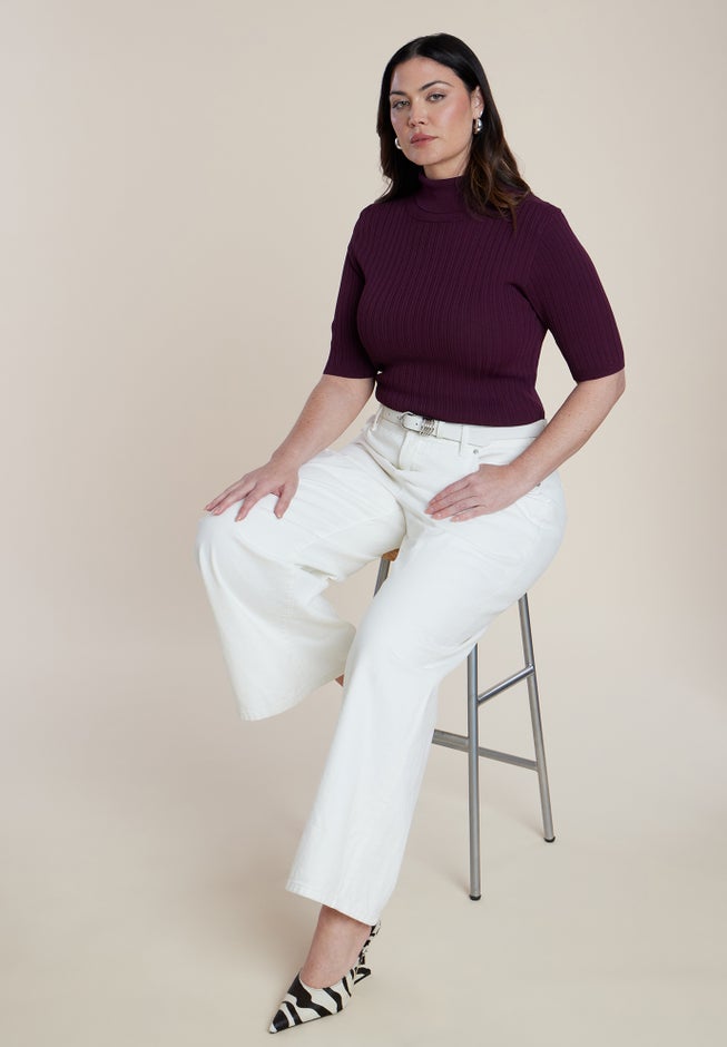 Ribbed Turtleneck Sweater image number 3