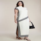 Stripe Detail Sleeveless Mockneck Top image number null