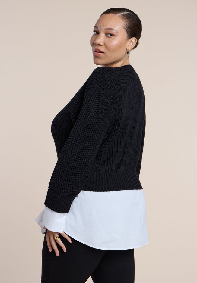 Cardigan Twofer Top image number 1