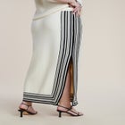 Stripe Detail Sweater Maxi Skirt image number null