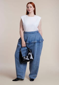 Peplum Seam High-Rise Jean