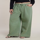 Drawstring Waist Lightweight Wide-Leg Jean image number 1