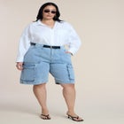Cargo Denim Bermuda Short image number null