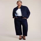 Striped Straight-Leg Ankle Jean image number 0