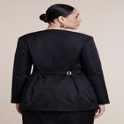 Collarless Strong Shoulder Blazer image number 1
