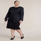 Collarless Strong Shoulder Blazer image number 2