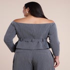 Off The Shoulder Belted Blazer Top image number 1