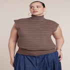 Mockneck Sweater Vest image number 0