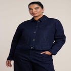 Striped Denim Trucker Jacket image number 0
