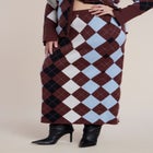 Intarsia Sweater Maxi Skirt image number 0