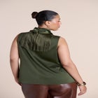 Satin Fringed Scarf Top image number 1