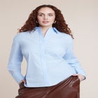 Poplin Lace-Up Button Up Top image number 0
