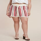 Striped Crochet Short image number null