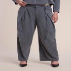 Pleated Wide-Leg Trouser With Long Belt image number 1