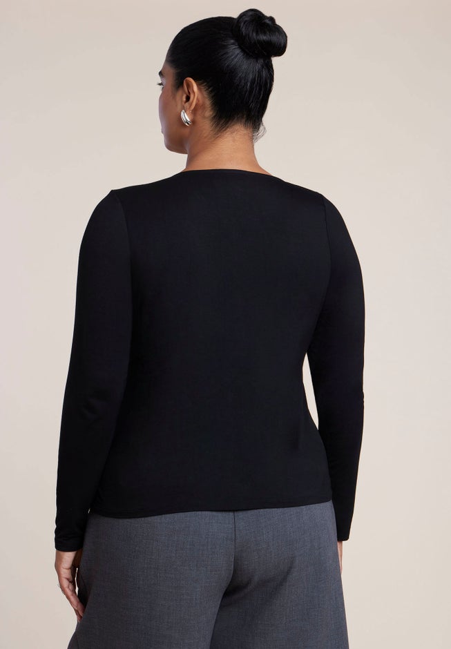 Twisted Drape Top image number 1