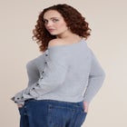 Off The Shoulder Button Detail Top image number 1