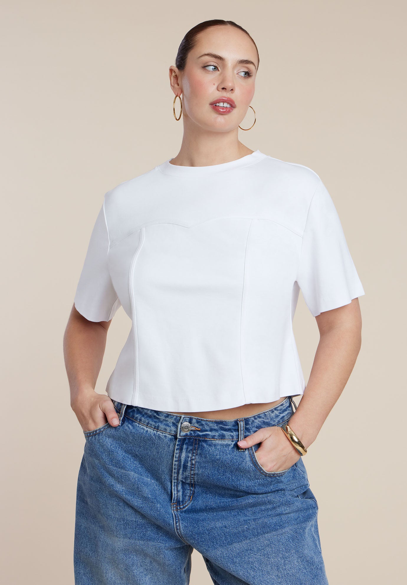 Bustier Seam Detail Tee image number 0