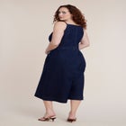 Stretch Denim Culotte Jumpsuit image number 1