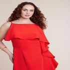 Cascading Ruffle Midi Dress image number 2