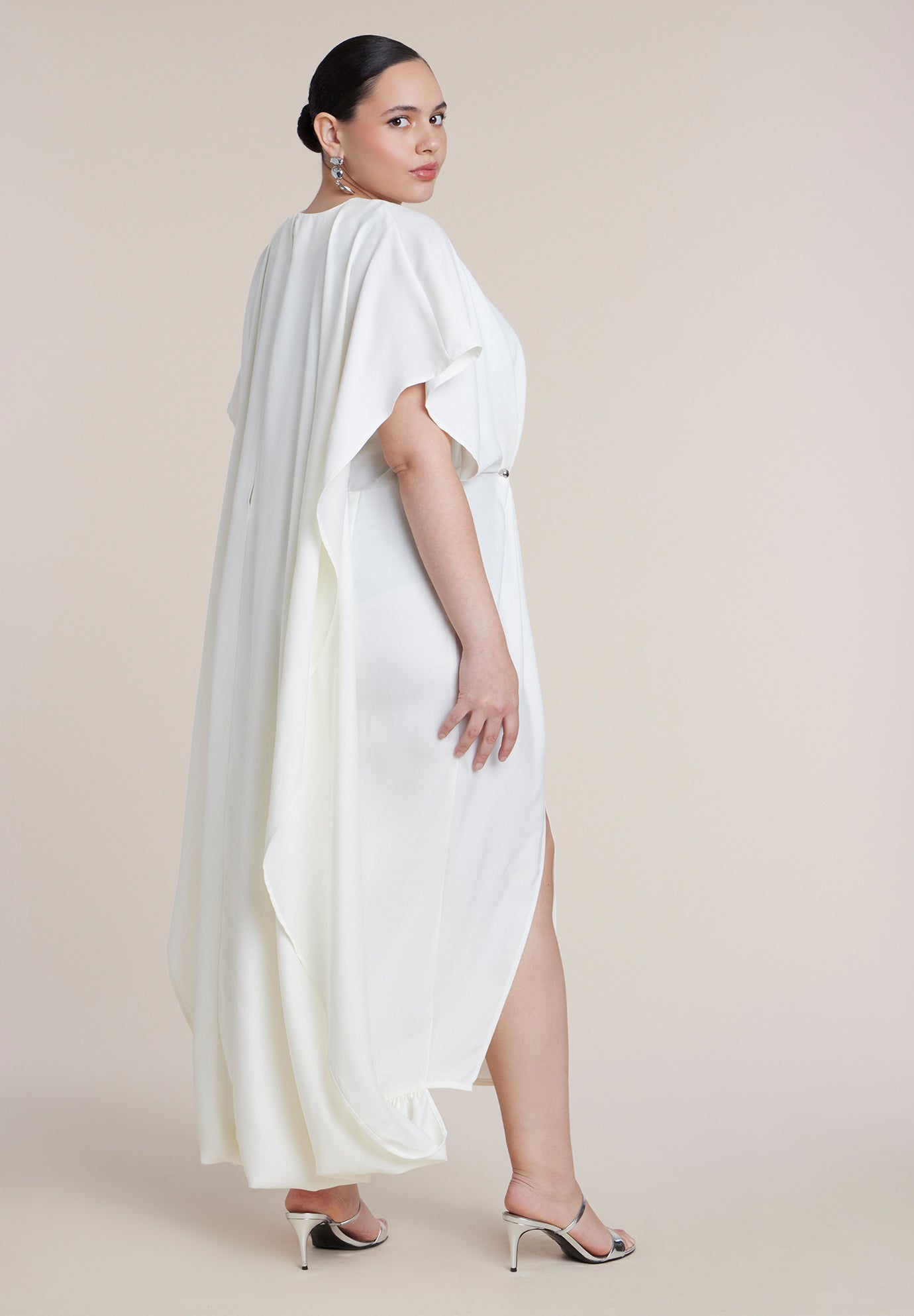 Draped Cape High-Low Maxi Dress image number 1