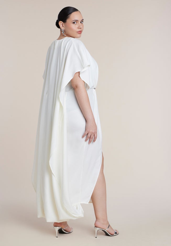 Draped Cape High-Low Maxi Dress image number 1