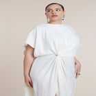 Draped Cape High-Low Maxi Dress image number 3