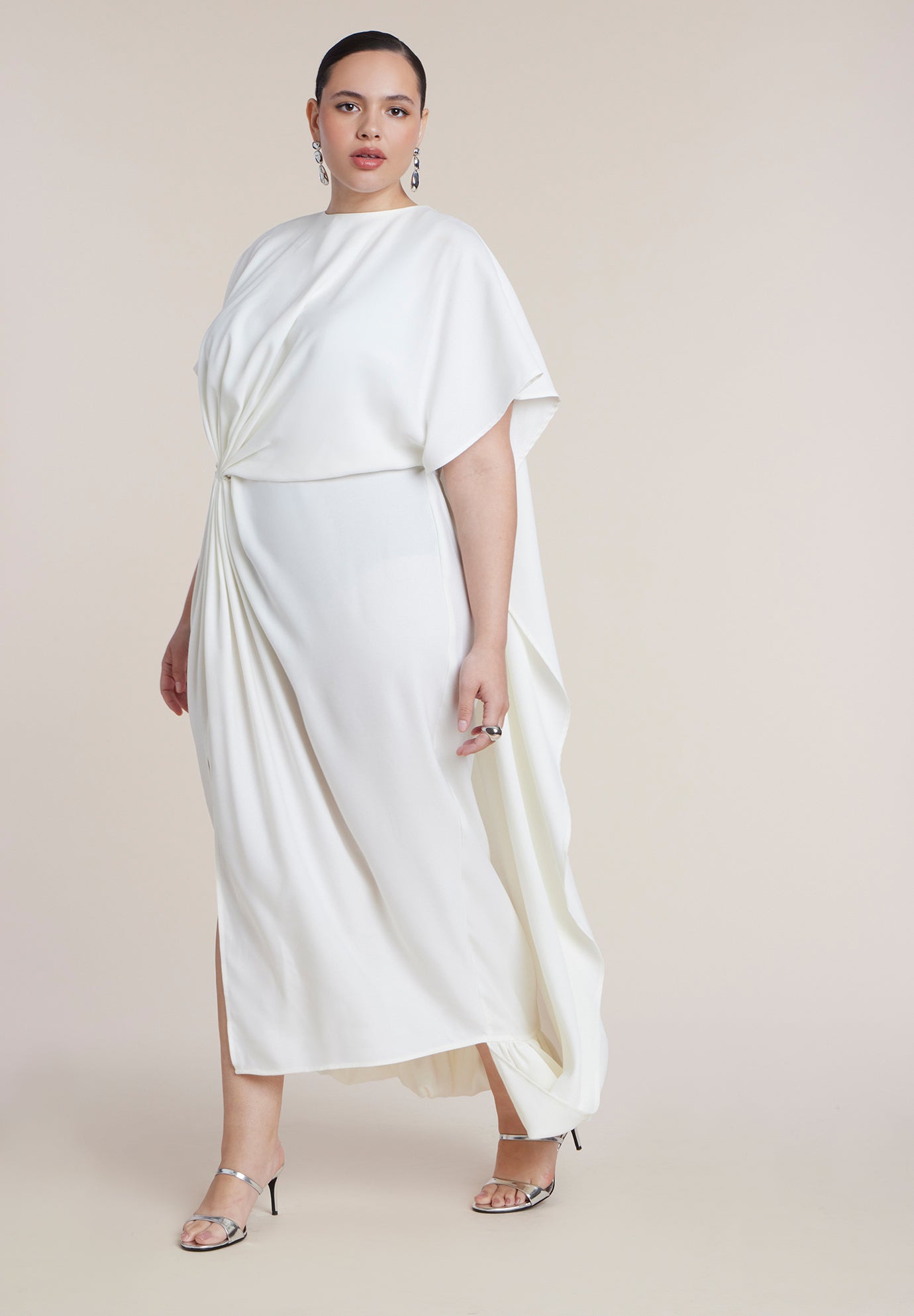 Draped Cape High-Low Maxi Dress image number 0