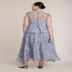 Printed Organza Drop Waist Midi Dress image number 2