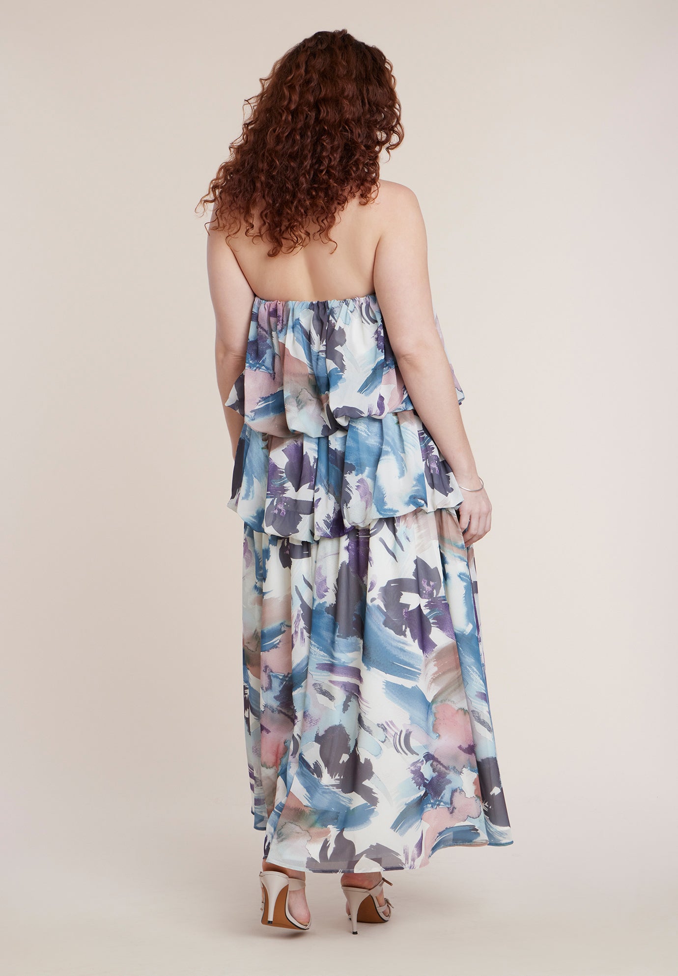 Strapless Bubble Maxi Dress image number 1