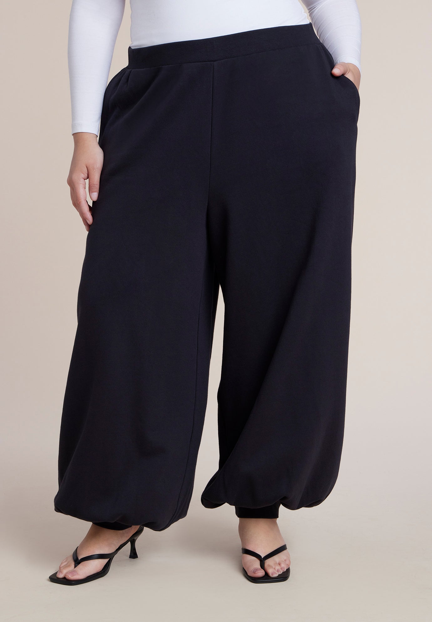 French Terry Pull-On Balloon Sweatpant image number 1