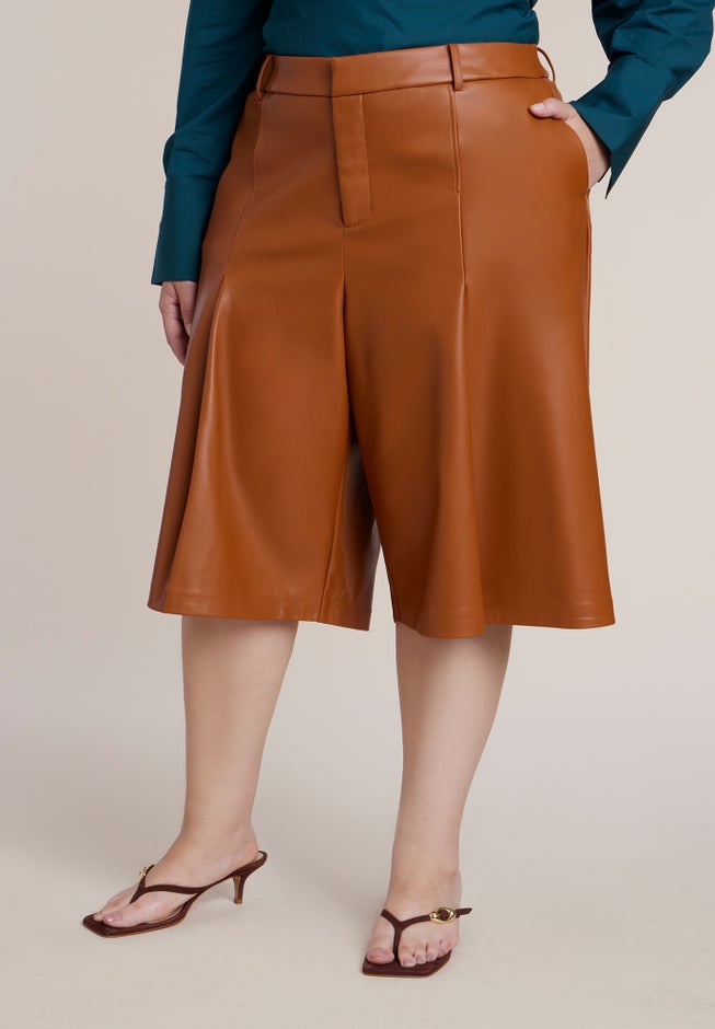 Faux Leather Bermuda Short image number 1