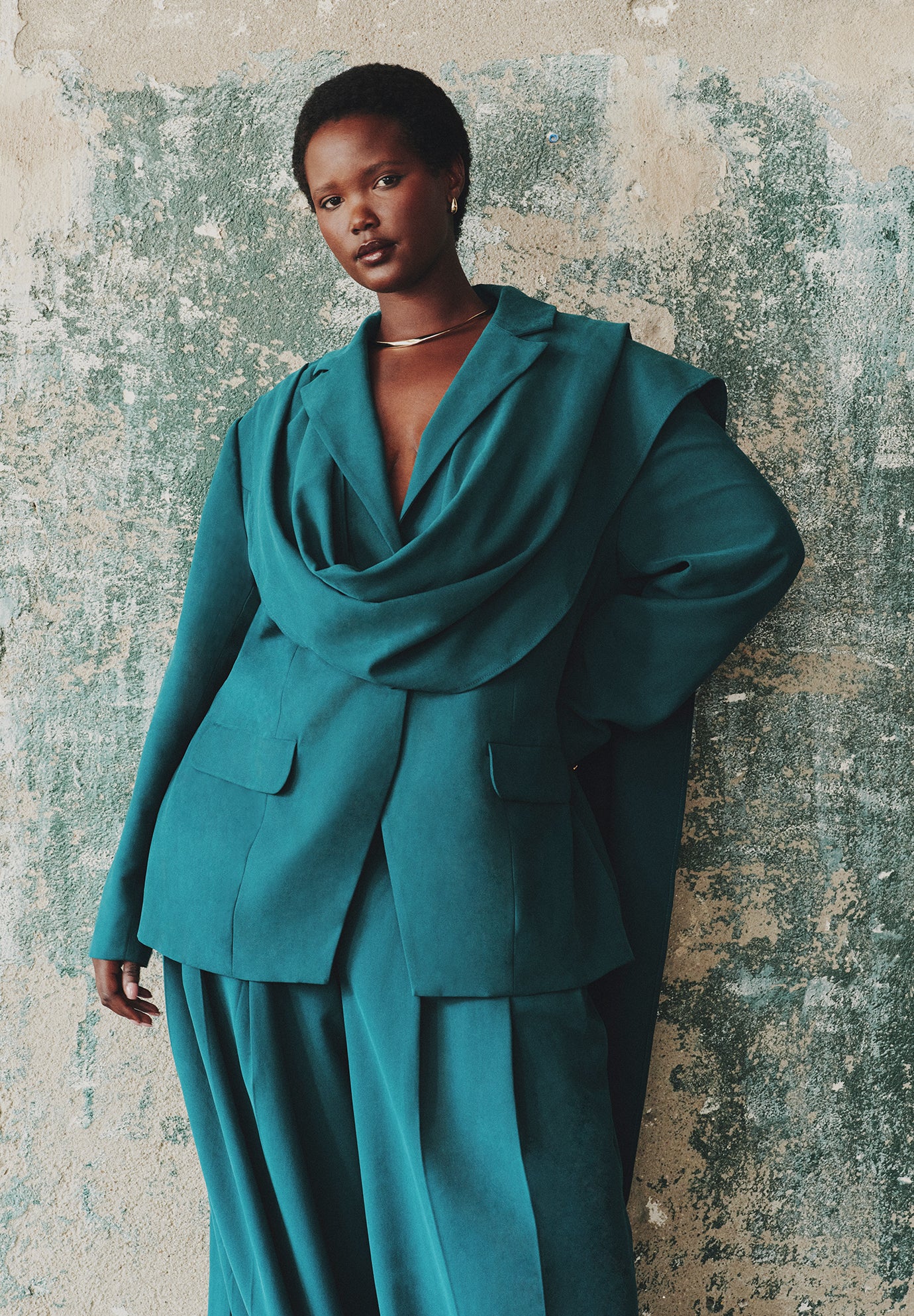Draped Scarf Blazer image number 0